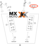 Balancim da Válvula Escape/Admissão ORIGINAL KTM 4T 250/350 11 a 16 / Husqvarna 14 a 16 / Husaberg 250/350 13 a 14  - 77236060000