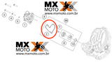 Junta Oring da Bomba Dagua Original KTM 4T 250/350 SXF XCF 2016 a 2019 -  250/350 EXCF 2017 a 2019 / Husqvarna 16 a 19 - 79235053000